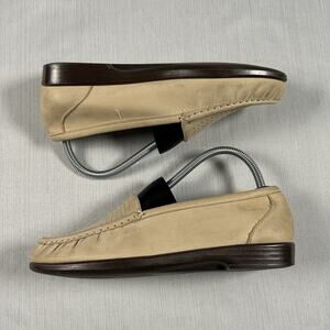 SAS Savvy Women’s Size 8 Wide Tan Brown Slip On Loafers Nubuck Casual Drivers